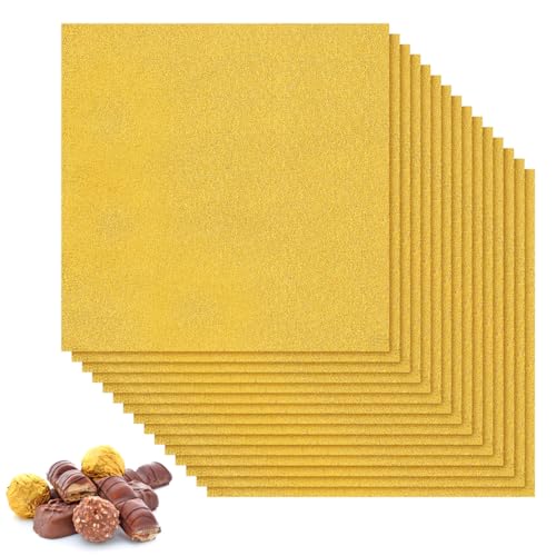 HEMOTON 200 Stück Schokolade Alufolie Verpackung Schokolade Süßigkeiten Verpackungen Aluminium Foil Papier Geschenkpapier für DIY Süßigkeiten und Schokoladenverpackung 15x15cm von HEMOTON
