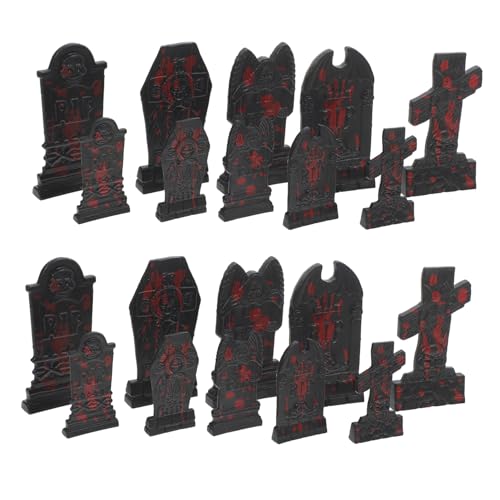 HEMOTON 20St -Grabsteindekoration The Hallow Halloween Hallowen deko partyhüte grabkreuz Miniatur-Grabstein Miniaturen Dekorationen gefälschter Grabstein Friedhofsdekor Plastik HEMOTON 20St -Grabsteindekoration The Hallow Halloween Hallowen deko partyhüte grabkreuz Miniatur-Grabstein Miniaturen Dekorationen gefälschter Grabstein Friedhofsdekor Plastik von HEMOTON