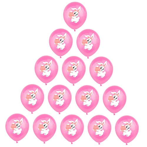 HEMOTON 20St Kaninchen-Latexballon Konfetti Blase Neon Aufblasgerät attraction wand polsterung pink ballons Osterballons ostern dekorative luftballons Hasenballons Emulsion Rosa von HEMOTON