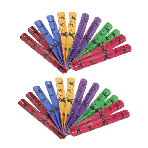 HEMOTON 24 Stück Teiliges Ninja Slap Armband für Bunte PVC Klatscharmbänder Sicher und Vielseitig Fördert Hand Augen Koordination als Party Mitgebsel HEMOTON 24 Stück Teiliges Ninja Slap Armband für Bunte PVC Klatscharmbänder Sicher und Vielseitig Fördert Hand Augen Koordination als Party Mitgebsel von HEMOTON