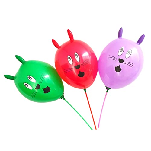 HEMOTON 25 Stück Teiliges Niedliche Kaninchen Luftballons Bunte Deko für Kindergeburtstag Feiern und Fotoshootings Wiederverwendbare Party Dekoration von HEMOTON