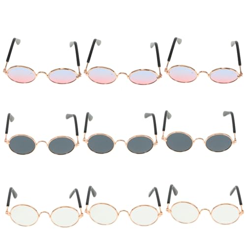 HEMOTON 27 STK Gläser Puppe Sonnenbrille Dekorative Glasdekore Dekorative Brillenrequisiten 18-Zoll-Sonnenbrille Für Puppen Lustige Brillen Requisiten Us-zubehör Metall Igel Kind Mädchen von HEMOTON