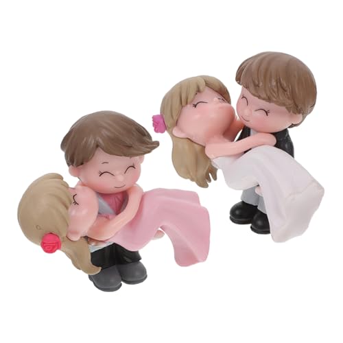 HEMOTON 2Paare Figuren Kuchen Dekoration DIY Geschenkset für Geburtstagstorte zum Verzieren Desserts Sorgt für Fröhliche Partyatmosphäre von HEMOTON