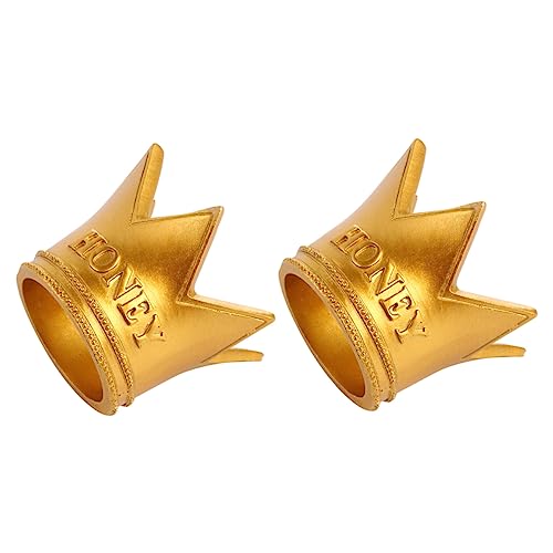 HEMOTON 2Stücke Goldene Dekoration Tortendeko für Geburtstagsfeiern Hochzeiten und Desserttische Kuchenaufsatz mit Eleganten Details von HEMOTON