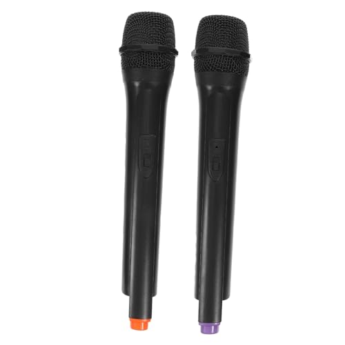 HEMOTON 2Stücke Simulierte Mikrofone Realistische Kunststoff Mikrofon Spielzeuge für Karaoke und Partys Zufällige Farben für Auftritte und Events von HEMOTON