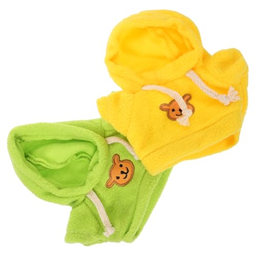 HEMOTON 2st Bärenpuppen-Sweatshirt Puppenkleidungsstück Plüschtierkleidung Plüschbär-puppenkleidung Puppen-Hoodie DIY Kapuzenpullover Mit Ausgestopftem Bären Kleidung Zubehör Stoff von HEMOTON