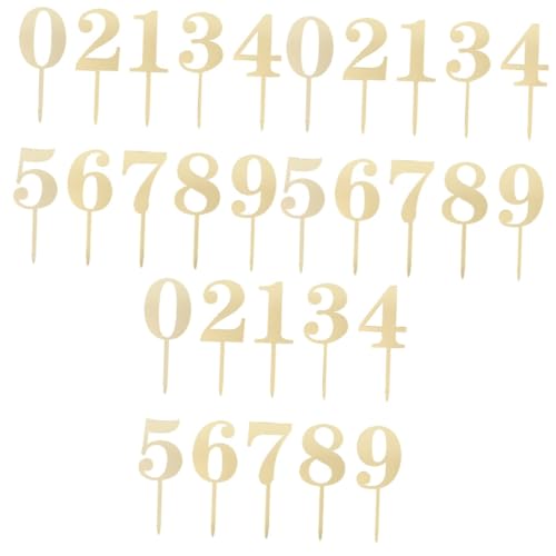 HEMOTON 3 Sätze Digitale Torteneinlage Jubiläum Alles Zum Geburtstag Zeichen Silberner Tortenaufsatz Cupcake-dekoration Cake Pop Deko Kuchen Picks Kuchen -topper Acryl 20 Stück * 3 von HEMOTON