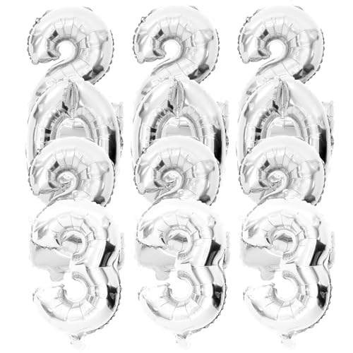HEMOTON 3 Sätze Folienballons für Silvester Happy Year Party Deko Luftballons für Fotorequisiten für Wand und Tischdekorationen HEMOTON 3 Sätze Folienballons für Silvester Happy Year Party Deko Luftballons für Fotorequisiten für Wand und Tischdekorationen von HEMOTON