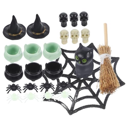 HEMOTON 3 Sätze Halloween Miniaturfiguren Set Teilig Kunststoff Halloween Puppenhaus Zubehör Mikro Landschaft Dekoration Hexen für Party und Festtagsdeko HEMOTON 3 Sätze Halloween Miniaturfiguren Set Teilig Kunststoff Halloween Puppenhaus Zubehör Mikro Landschaft Dekoration Hexen für Party und Festtagsdeko von HEMOTON