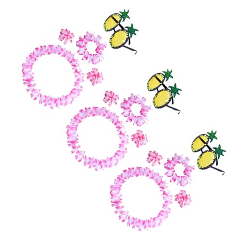 HEMOTON 3 Sätze Hawaiian Leis Blumenkette mit Ananas Sonnenbrillen Tropische Party Dekoration Haarband Luau Festival Accessoires für Sommer Feste HEMOTON 3 Sätze Hawaiian Leis Blumenkette mit Ananas Sonnenbrillen Tropische Party Dekoration Haarband Luau Festival Accessoires für Sommer Feste von HEMOTON