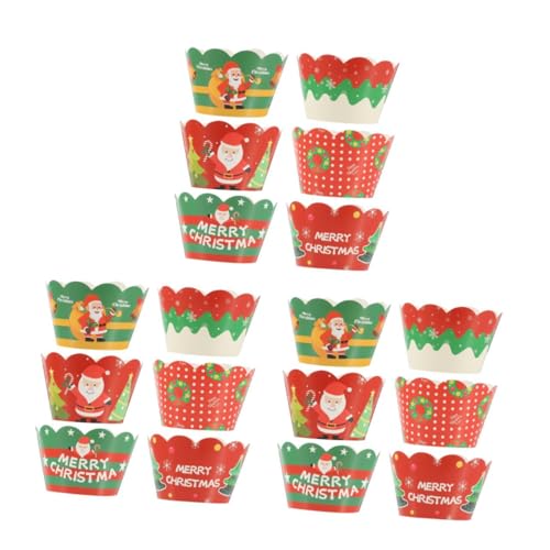 HEMOTON 3 Sätze Weihnachtsdekorationsrand Weihnachtsparty Accessoires Weihnachtsbacken Zubehör Hochzeitstorte Topper Weihnachts-cupcake-förmchen Cupcake-wraps Für Weihnachten 6 Stück * 3 HEMOTON 3 Sätze Weihnachtsdekorationsrand Weihnachtsparty Accessoires Weihnachtsbacken Zubehör Hochzeitstorte Topper Weihnachts-cupcake-förmchen Cupcake-wraps Für Weihnachten 6 Stück * 3 von HEMOTON