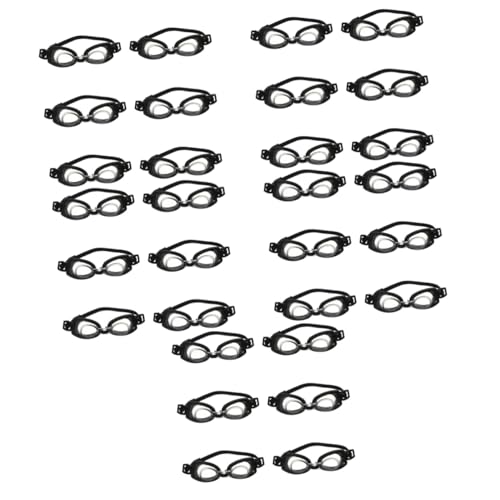 HEMOTON 30 STK Mini Baby Schwimm Brille Lesebrille Für Puppen Brillenrequisiten Zum Anziehen Puppenbrille Mini-zubehör Miniatur-Schwimmbrille Modische Brillendekore Mode Plastik Auffallend von HEMOTON