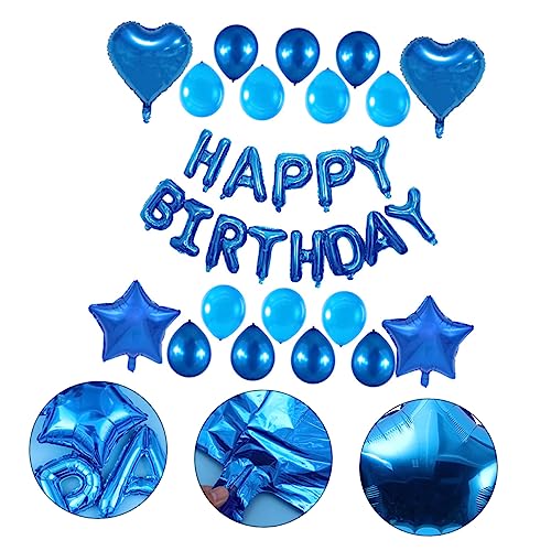 HEMOTON 31 Stück Geburtstag Luftballons Groß Partyballons Dekorationen Grüngoldene Luftballons Dekorative Luftballons Dekorativer Luftballon Latexballons Geburtstagsparty Liefert Blue von HEMOTON