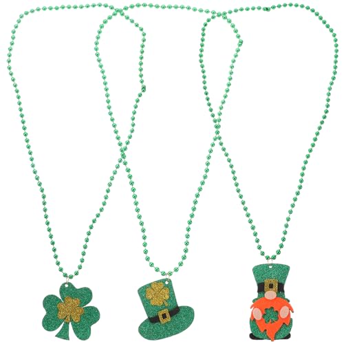 HEMOTON 3St. Patrick's Day Halskette Kleeblatt Halskette Grüne Perlen Halskette St. Patricks Day-Dekoration Partygeschenke Accessoires Für Frauen Und Männer Die Sich Verkleiden HEMOTON 3St. Patrick's Day Halskette Kleeblatt Halskette Grüne Perlen Halskette St. Patricks Day-Dekoration Partygeschenke Accessoires Für Frauen Und Männer Die Sich Verkleiden von HEMOTON