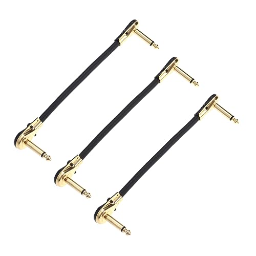 HEMOTON 3Stücke Gitarren Patchkabel Effektpedal Verbindungskabel mit Vergoldeten Steckern für Bass und Keyboard Hochleistungs Instrumentenkabel für Professionelle Musiker von HEMOTON