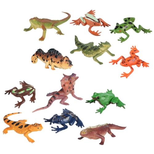 HEMOTON 4 Sätze Wildtiermodell Wilde Tierfiguren bärtige Drachenfiguren Tier Figuren kindergeburtstags mitgebsel Modelle Spielzeuge tierische kognitive Stütze kognitives Tiermodell Frosch von HEMOTON