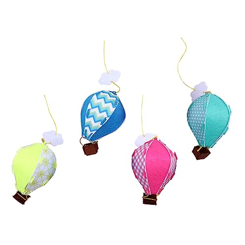 HEMOTON 4 Stück Dreidimensionaler Heißluftballon Mini-heißluftballon Schwebender Heißluftballon Wolken Klassenzimmerdekorationen Mit Heißluftballons Kind Partybedarf Gefühlt Nordisch von HEMOTON