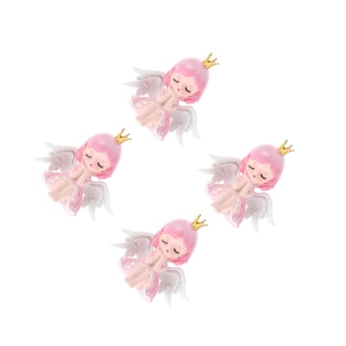 HEMOTON 4 Stück Kuchendekoration Engelsmädchen-Kuchenaufsatz für Mädchen -Mädchen-Kuchen-Deckel party dekoration Geburtstagstortendeko Cupcake-Puppe Feen-Kuchenaufsatz für Mädchen von HEMOTON