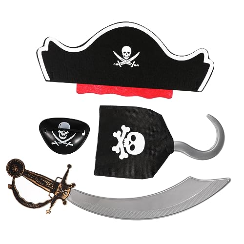 HEMOTON 4 Stück Piratenanzug Kostüm Haken Piraten-Augenmaske Kleid halloween dekoration halloween-dekoration Piraten-Performance-Requisiten Cosplay-Piraten-Requisiten Stoff HEMOTON 4 Stück Piratenanzug Kostüm Haken Piraten-Augenmaske Kleid halloween dekoration halloween-dekoration Piraten-Performance-Requisiten Cosplay-Piraten-Requisiten Stoff von HEMOTON