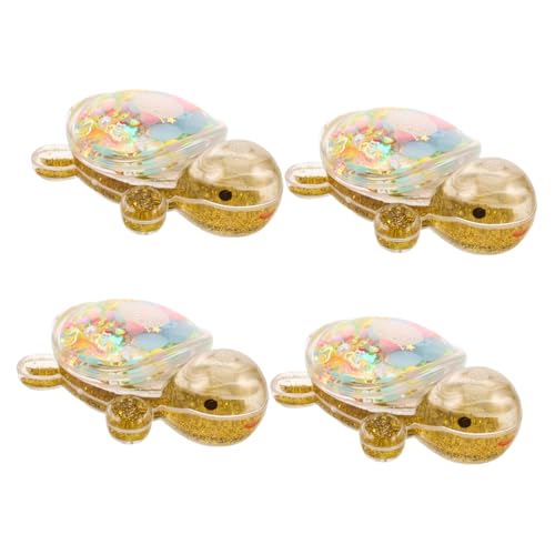 HEMOTON 4 Stück Teiliges Schildkröten Farbige Sandkunst Figuren Sensorische Meerestiere Dekoration für Aquarium Schreibtisch Kinderparty Vielseitig Einsetzbar und Tragbar von HEMOTON