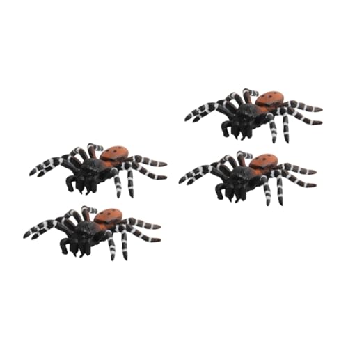 HEMOTON 4 Stück simuliertes Insekt Tiere Spielzeug Spinnenspielzeug Party mitgebsel Kinder kinderparty mitgebsel Halloween-Dekorationen Plüschfigur Spielzeug lebendige Spinne draussen Hut von HEMOTON