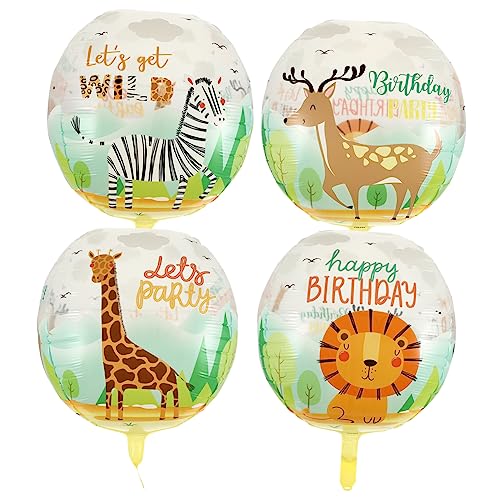 HEMOTON 4 Stück Tierischer Ballon Konfetti Partyballons Dekorationen Ballonbogen-kit Geburtstag Luftballons Neonballons Luftballons in Verschiedenen Farben Aufblasgerät Pa-nylon von HEMOTON