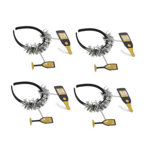 HEMOTON 4 Stück Weinflaschen-stirnband Kopfbedeckung Für Die Silvesterparty Haargummis Für Die Silvesterparty Haarschmuck Für Silvester Frohes Neues Jahr Dekorationen Eisendraht Black HEMOTON 4 Stück Weinflaschen-stirnband Kopfbedeckung Für Die Silvesterparty Haargummis Für Die Silvesterparty Haarschmuck Für Silvester Frohes Neues Jahr Dekorationen Eisendraht Black von HEMOTON