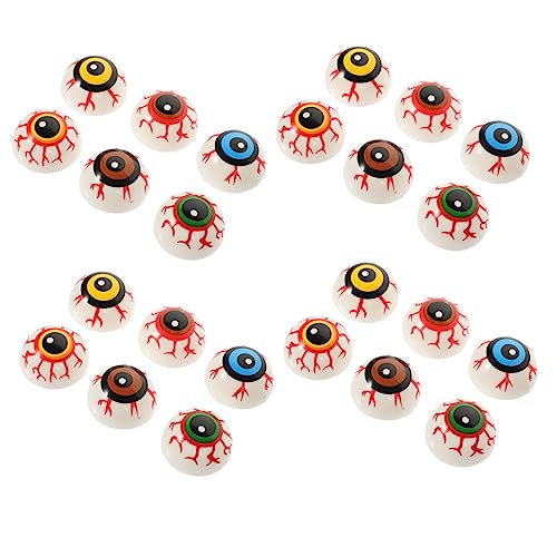 HEMOTON 48 Stck. Teiliges Halloween Deko Bunte Hohle Augenbälle Party Prop Gruseliges für Horror Mottoparty und Kindergeburtstag von HEMOTON