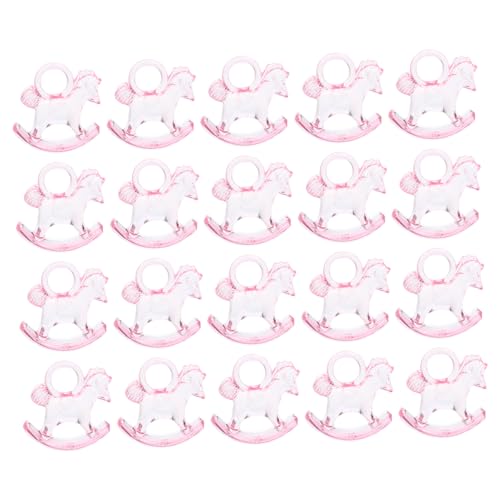 HEMOTON 48 Stück Partydekorationen für die Taufe gesendet Schwimmbad Markt Sitz Babys party zubehör weihnachtsdekoration kleine Tierstatue Babyparty-Desktop-Dekoration Acryl Rosa von HEMOTON
