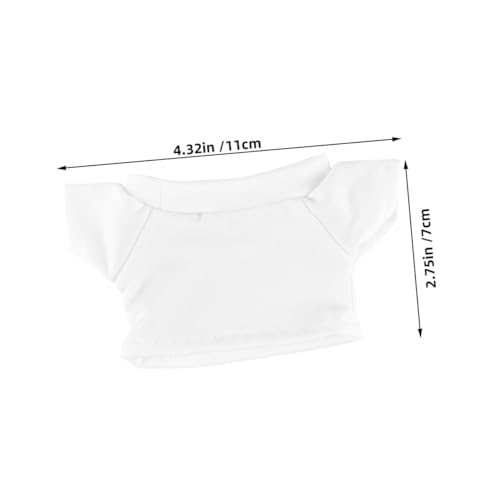 HEMOTON 4stücke Basic-puppenhemd Aus Baumwollstoff Wiederverwendbare Kleidung Für Stofftiere Austauschbares T-Shirt Puppen Zarte Puppendekoration Für Ausgestopfte Tiere von HEMOTON