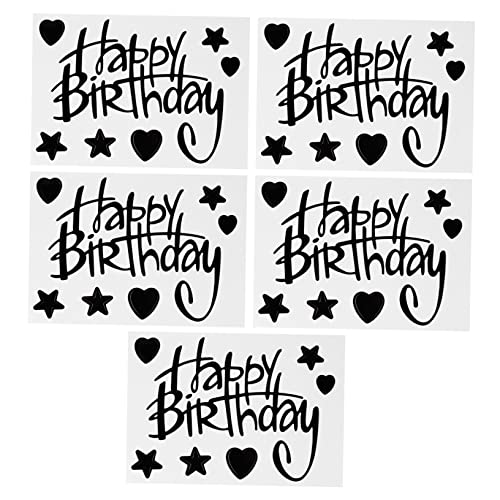 HEMOTON 5 Stück „Happy Birthday“ Aufkleber Für Luftballons Aufkleber Für Transparente Aufkleber Geburtstagsparty Zubehör Luftballon Aufkleber Aufkleber Party Aufkleber von HEMOTON