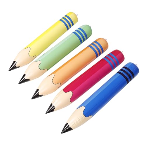 HEMOTON 5 Stück Riesiger Aufblasbarer Bleistift Teiliges Bunte Luftballon Requisiten für Schulabschluss Geburtstagsfeiern und Klassenzimmerdekoration Jumbo Bleistift für Kreative von HEMOTON