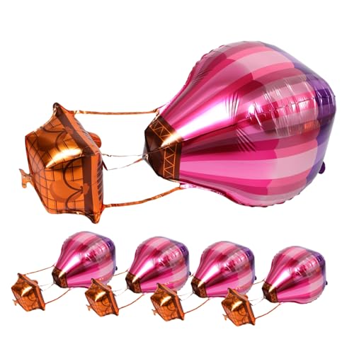 HEMOTON 5 Stück Teiliges Aluminium Folien Heißluftballon Einzigartige Partydekoration für Geburtstag Shower Hochzeit Einfach Aufzublasen Vielseitig Einsetzbar Farbenfrohe Hängedekoration von HEMOTON