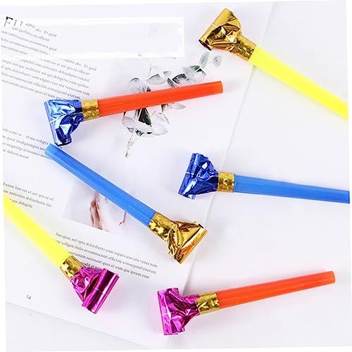 HEMOTON 50 Stück Kinderpfeifen Große Trillerpfeifen Laute Partygeräusche Partyspielzeug Bunte Farben für Geburtstagsfeier Weihnachtsfeier Hochzeitsfeier Geeignet Zufällige Zufällige Farbe von HEMOTON