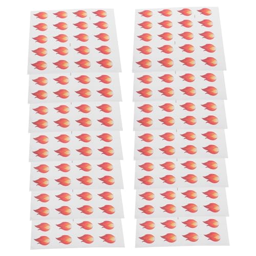 HEMOTON 500 Pcs Flammenaufkleber Küchenetiketten für Behälter kleine Etikettenaufkleber mini Aufkleber lustige Aufkleber Etiketten Aufkleber Etikettenaufkleber für Gläser PVC von HEMOTON
