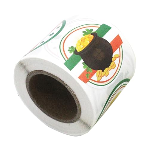 HEMOTON Selbstklebende Abdichtung Etiketten 500 Stücke Festival Aufkleber St. Patricks Day Decor Hut Bier Klebstoffe Für von HEMOTON