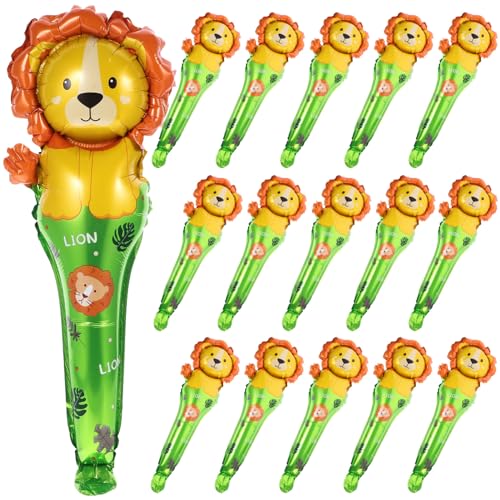 HEMOTON Handheld-löwen-folienballons 50er-set Aufblasbare Aluminiumfolien-dekorationen Für Partydekorationen von HEMOTON