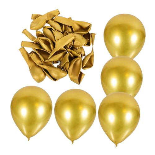 HEMOTON 50pcs Ballon Aus Metall Durchsichtige Befüllbare Luftballons Geburtstag Luftballons Ballons Für Ballonbogen Ballondekoration Pastellfarbene Luftballons Latexballons Emulsion Golden von HEMOTON