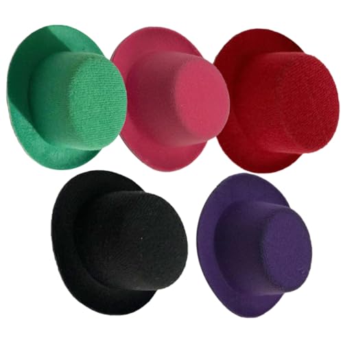 HEMOTON 5St Mini-Zylinder Puppenzubehör Hut kleine Puppenhüte Mini- Mini-Hüte Puppenkleidung DIY Puppenhüte Dekorative Puppenhüte Puppenhut Mini- Miniaturhüte Stoff von HEMOTON