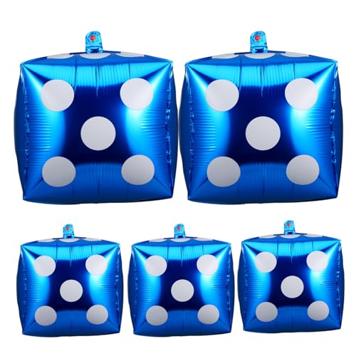 HEMOTON 5Stücke Würfelballons Folienballons für Themenparty Dekoration Zubehör für Geburtstagsfeiern und Events Unvergessliche HEMOTON 5Stücke Würfelballons Folienballons für Themenparty Dekoration Zubehör für Geburtstagsfeiern und Events Unvergessliche von HEMOTON