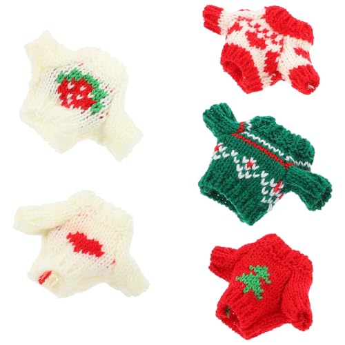 HEMOTON 5stücke Teiliges Puppen-Winterpullover Niedliche Designs Für Babypuppen-Kleidung Aus Leicht Und Tragbar Für Kreatives Spielen Im Winter von HEMOTON