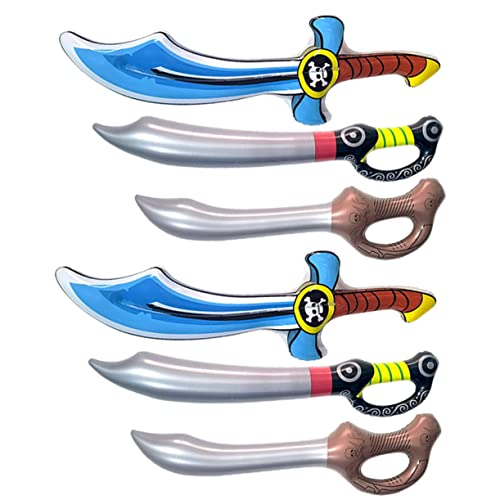 HEMOTON 6 Stück Aufblasbare Piratenschwerter Teiliges PVC für Kostümpartys Kindergeburtstage und Cosplay und Sowie Lange Schwerter für Fantasievolle Spiele und Dekoration HEMOTON 6 Stück Aufblasbare Piratenschwerter Teiliges PVC für Kostümpartys Kindergeburtstage und Cosplay und Sowie Lange Schwerter für Fantasievolle Spiele und Dekoration von HEMOTON