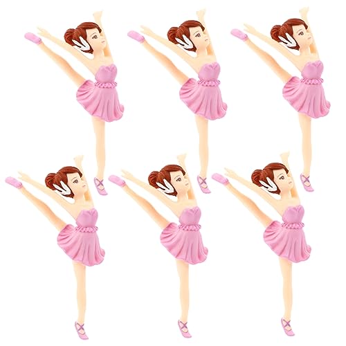 HEMOTON 6 Stück Ballettmädchen Schlüsselbund Kuchendeckel Für Ballettmädchen Entzückende Tortenaufsätze Ballett-dessert-topper Kuchendeckel Selber Machen Violett Plastik von HEMOTON