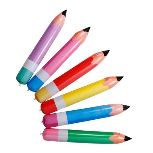 HEMOTON 6 Stück Riesige Aufblasbare Bleistifte Gelb Blau Grün und Rot Klassenzimmer Dekoration für Schulanfang und Partys Robuste PVC Materialien für und Außeneinsatz HEMOTON 6 Stück Riesige Aufblasbare Bleistifte Gelb Blau Grün und Rot Klassenzimmer Dekoration für Schulanfang und Partys Robuste PVC Materialien für und Außeneinsatz von HEMOTON