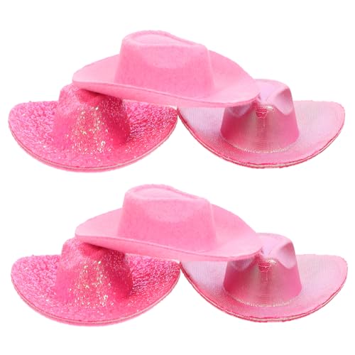HEMOTON 6 Stück Teiliges Mini Cowgirl Hüte aus Filz Bunte Miniatur Puppenhüte für DIY Bastelprojekte Winzige Party Hüte Leichte Dekorative Accessoires für Puppen und Kreative Anwendungen von HEMOTON