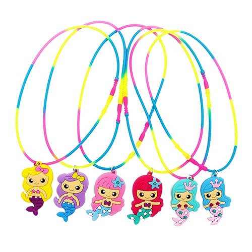 HEMOTON 6 Stücke Kreative Kid Party Supplies Party Favors Meerjungfrau Thema Halskette von HEMOTON