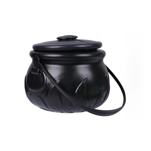 HEMOTON 6 Stücke Set Schwarz Kunststoff Halloween Eimer Luftballons Bündel Halloween Schüssel Für Süßigkeiten von HEMOTON