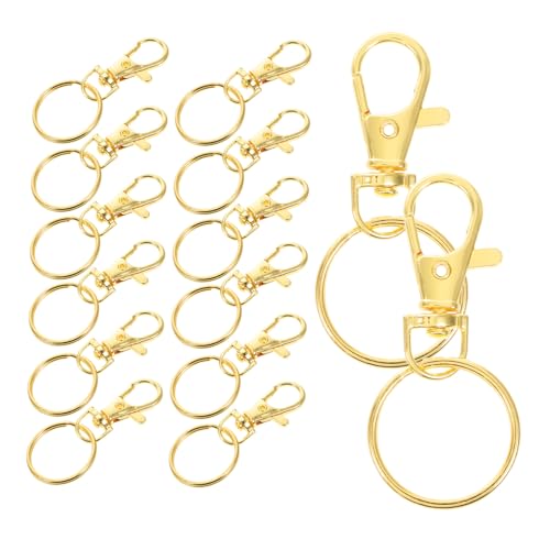 HEMOTON 60 Stück Goldfarbener Rotations Karabiner Schlüsselanhänger mit Lanyard Clips Lanyard Snap Hooks für Diy Bastelprojekte und Schlüsselaufbewahrung HEMOTON 60 Stück Goldfarbener Rotations Karabiner Schlüsselanhänger mit Lanyard Clips Lanyard Snap Hooks für Diy Bastelprojekte und Schlüsselaufbewahrung von HEMOTON