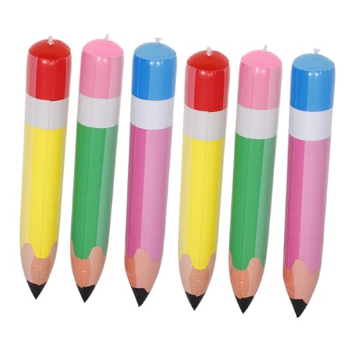 HEMOTON 6St aufblasbarer Bleistift deckendekoration geburtstagsdekoration luftballons bleistifte aufblasbare Jumbo-Buntstifte Zurück zum Schulballonbogen Schuldekorationen Ballonstift PVC HEMOTON 6St aufblasbarer Bleistift deckendekoration geburtstagsdekoration luftballons bleistifte aufblasbare Jumbo-Buntstifte Zurück zum Schulballonbogen Schuldekorationen Ballonstift PVC von HEMOTON