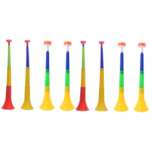 HEMOTON 8 Stück Teiliges Cheer Horn aus Lautes Tröten für Vielseitiges Sport und Partyhorn zum Anfeuern bei Fußballspielen Schulfeiern und Outdoor Events Zufällige Farbe Zufällige Farbe von HEMOTON